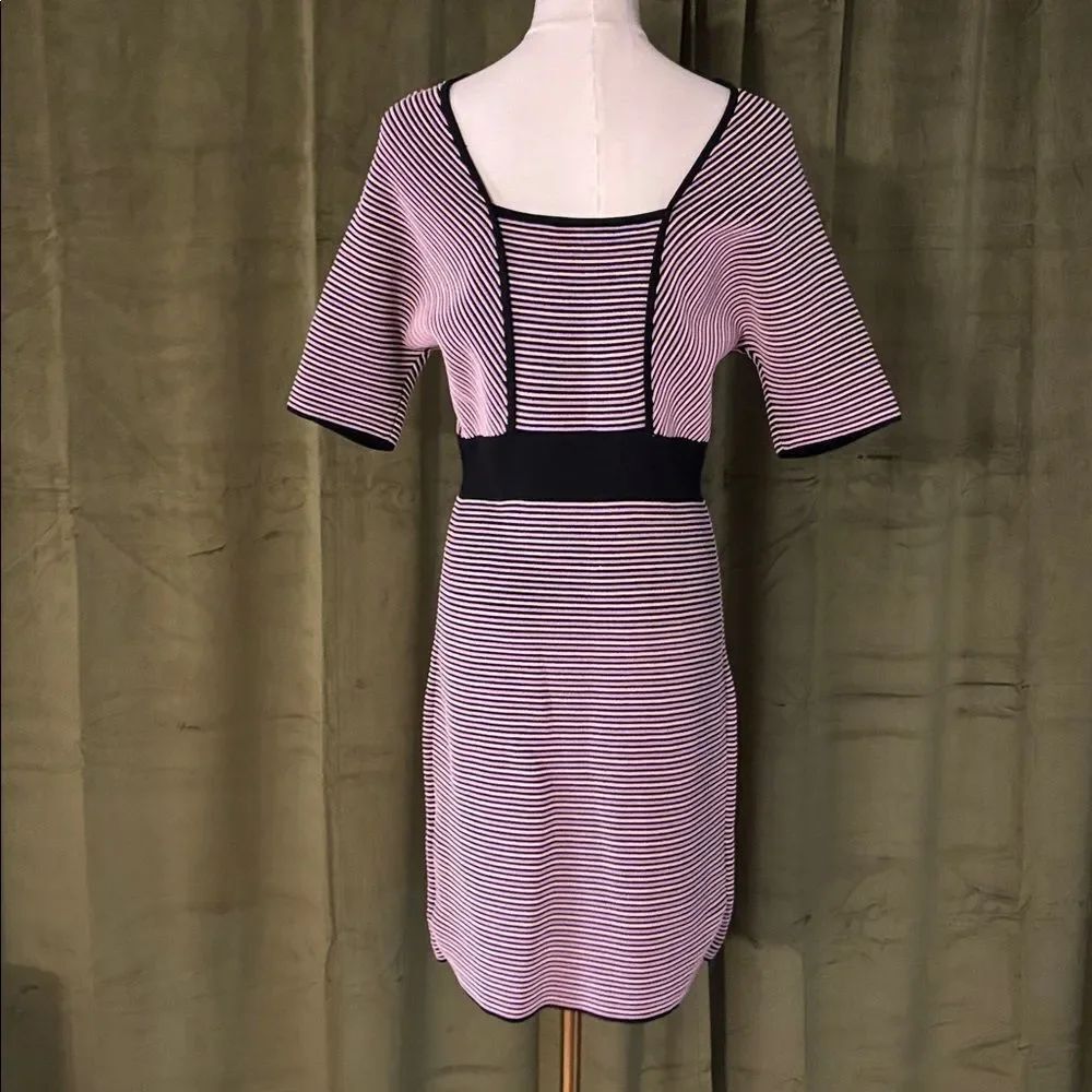 Versace Black and Pink Striped Dress, Size46(L) - Picture 7 of 11